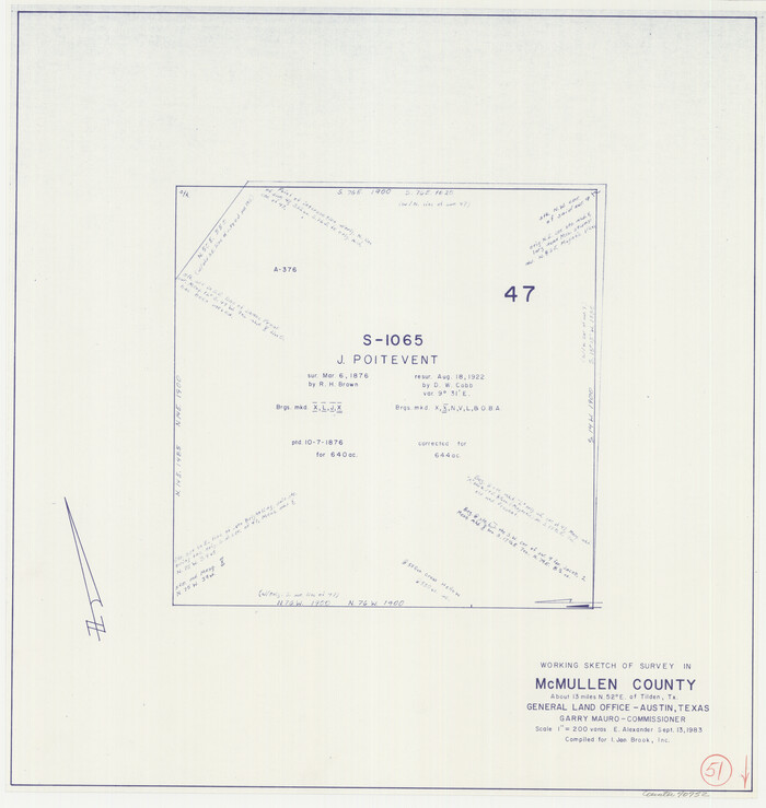 70752, McMullen County Working Sketch 51, General Map Collection