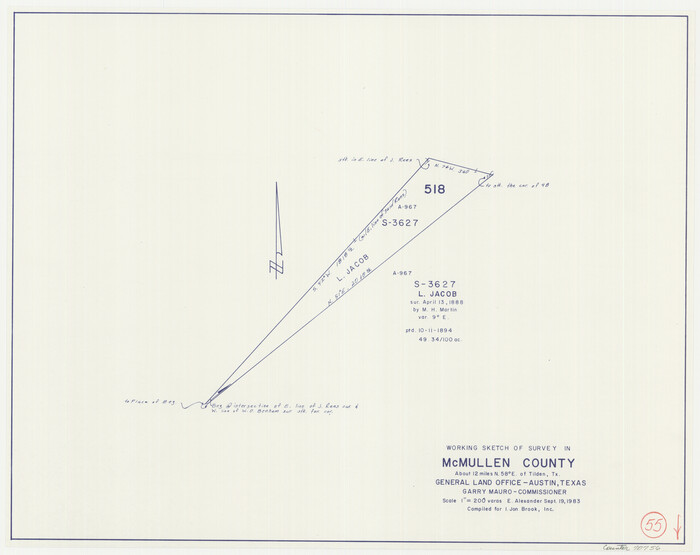 70756, McMullen County Working Sketch 55, General Map Collection