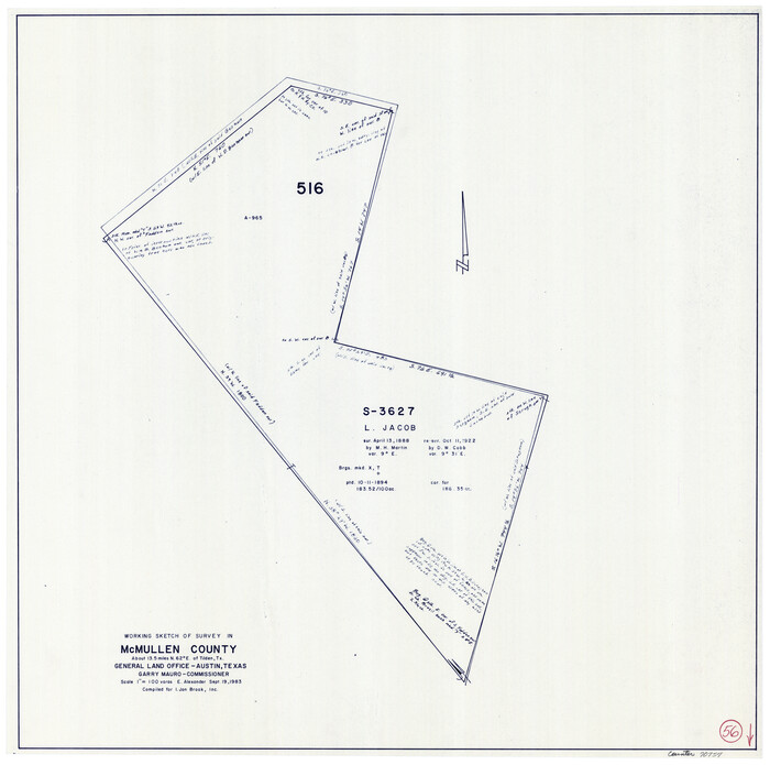70757, McMullen County Working Sketch 56, General Map Collection
