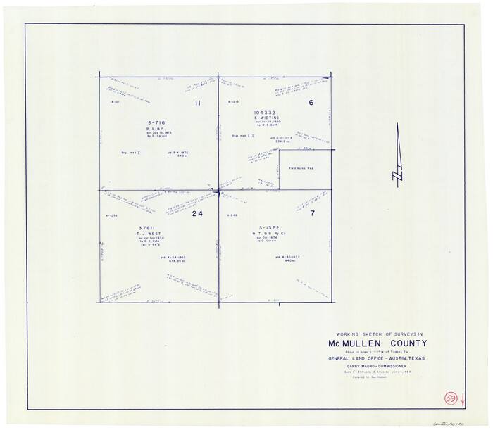 70760, McMullen County Working Sketch 59, General Map Collection
