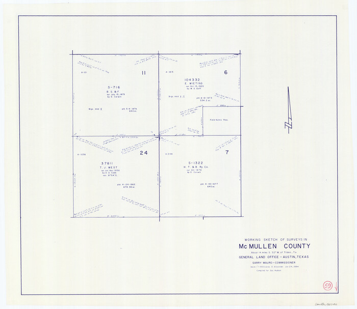 70760, McMullen County Working Sketch 59, General Map Collection