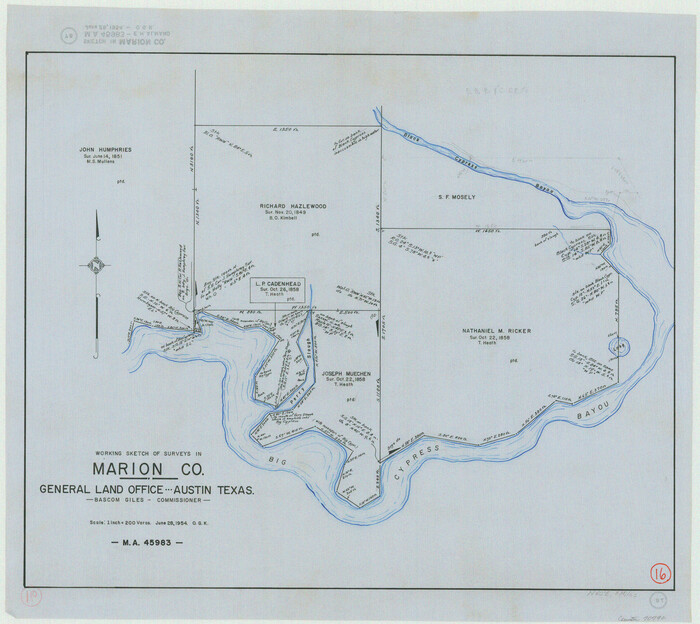 70792, Marion County Working Sketch 16, General Map Collection
