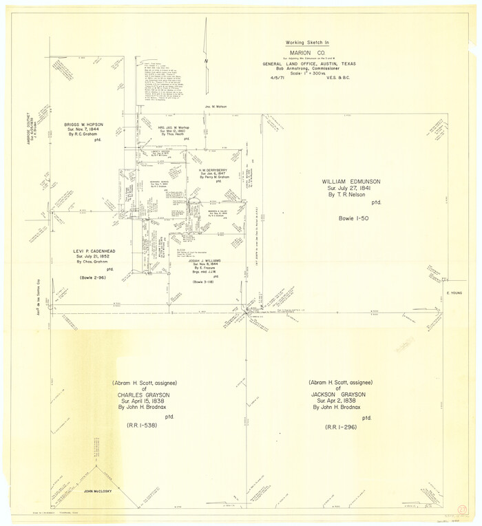 70803, Marion County Working Sketch 27, General Map Collection