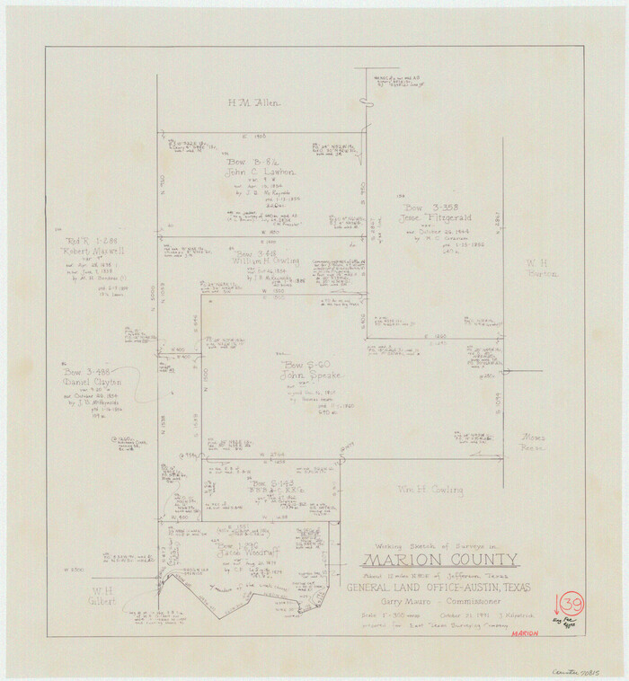 70815, Marion County Working Sketch 39, General Map Collection