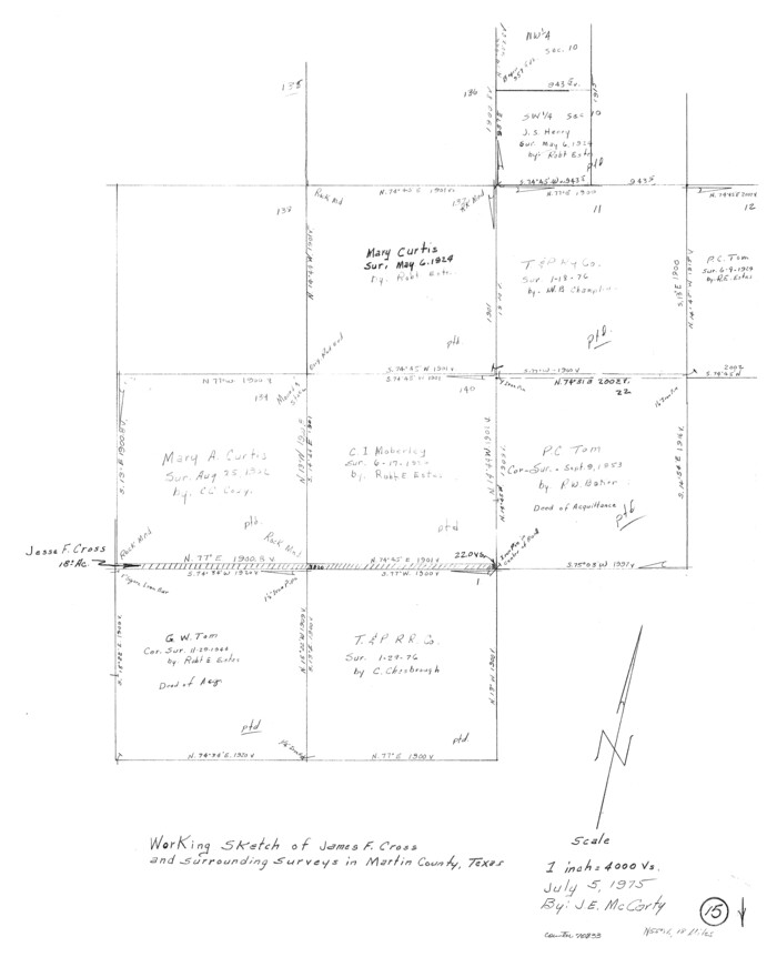 70833, Martin County Working Sketch 15, General Map Collection