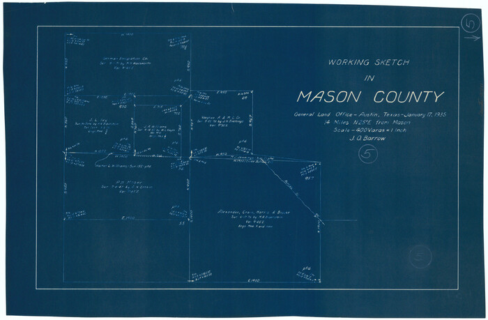 70841, Mason County Working Sketch 5, General Map Collection