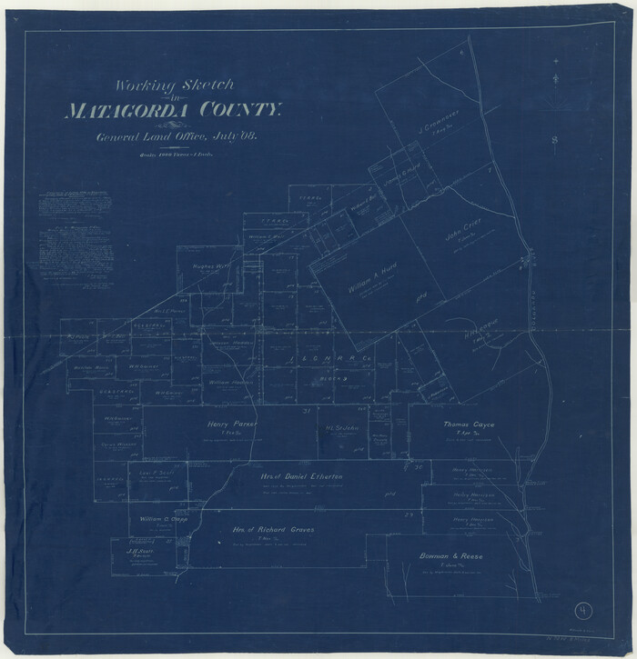 70862, Matagorda County Working Sketch 4, General Map Collection