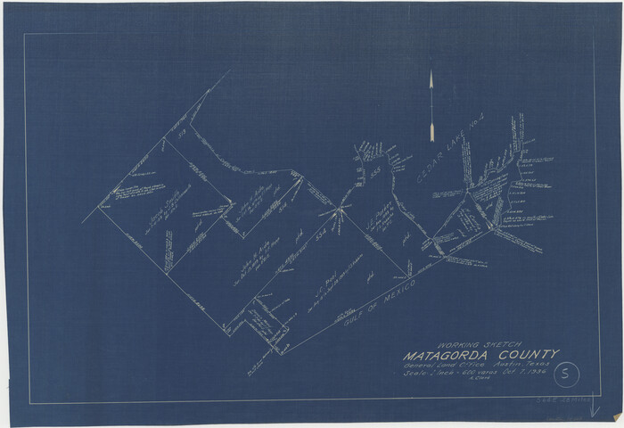 70863, Matagorda County Working Sketch 5, General Map Collection