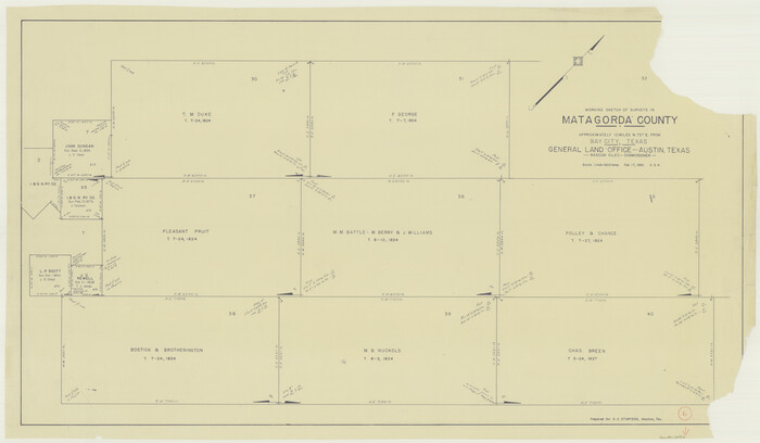 70864, Matagorda County Working Sketch 6, General Map Collection