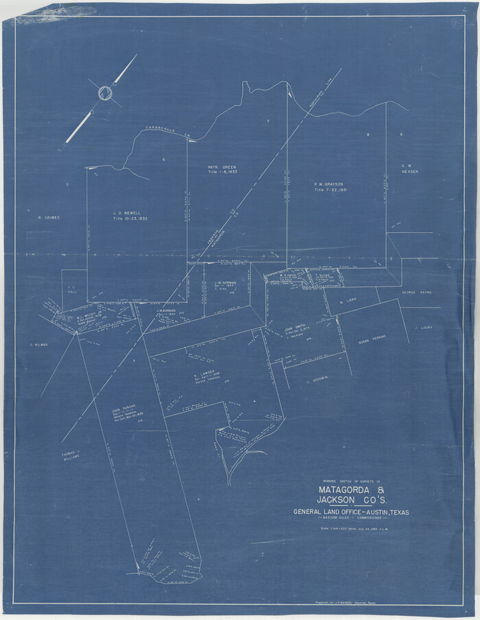 70865, Matagorda County Working Sketch 7, General Map Collection