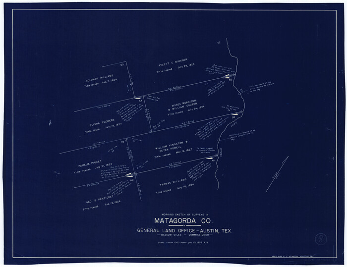 70866, Matagorda County Working Sketch 8, General Map Collection