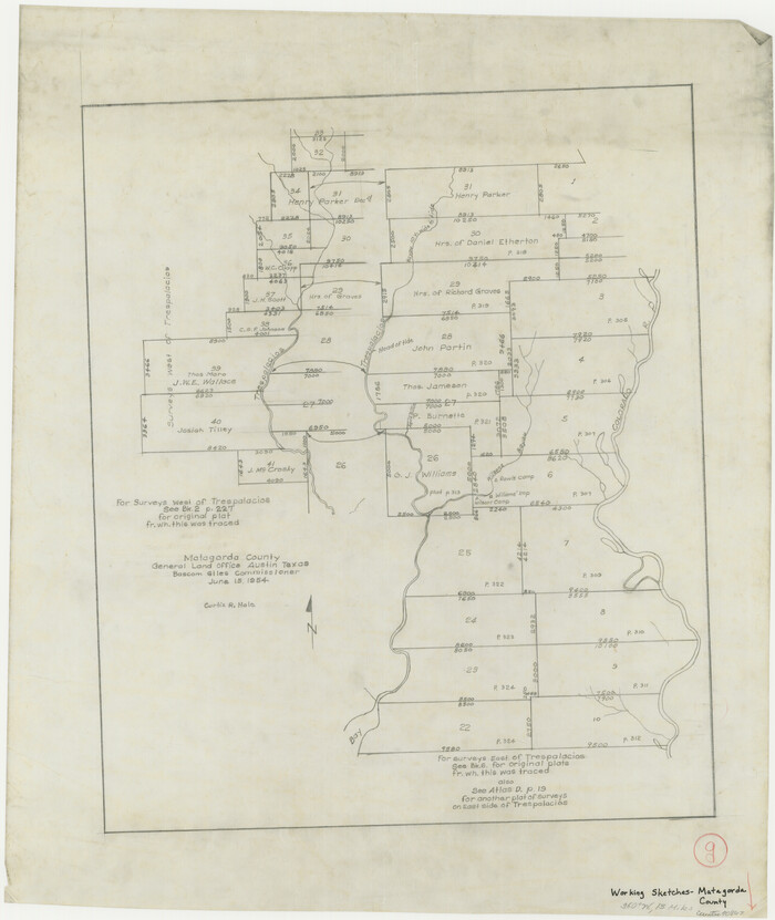 70867, Matagorda County Working Sketch 9, General Map Collection