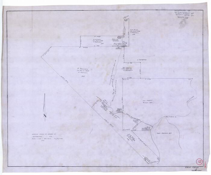 70868, Matagorda County Working Sketch 10, General Map Collection
