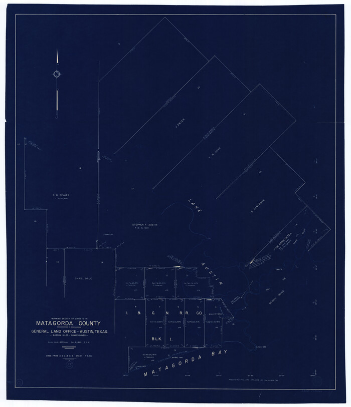 70871, Matagorda County Working Sketch 13, General Map Collection