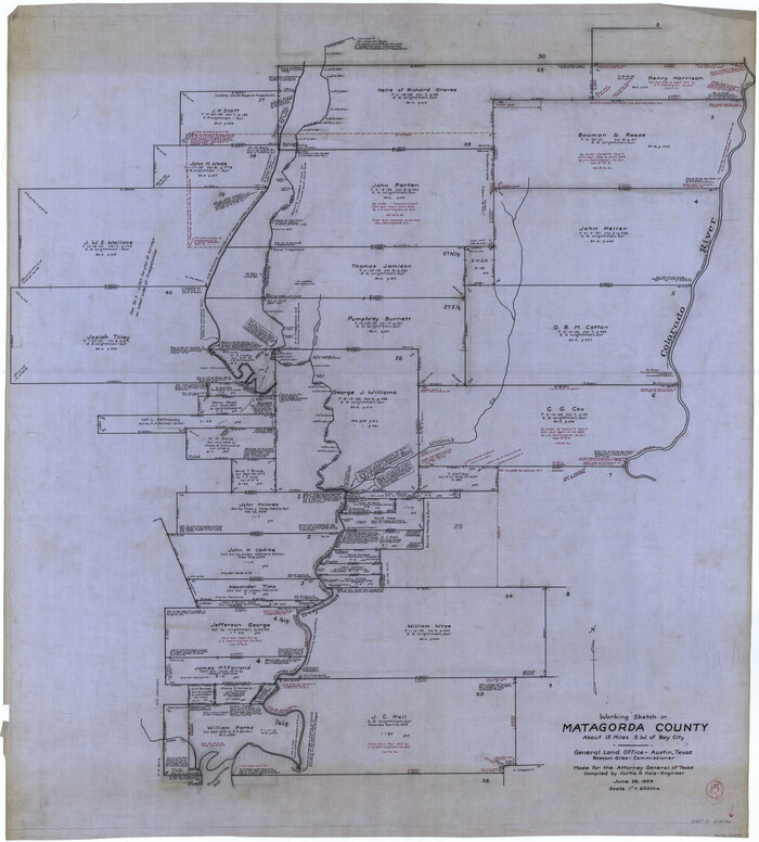70873, Matagorda County Working Sketch 15, General Map Collection