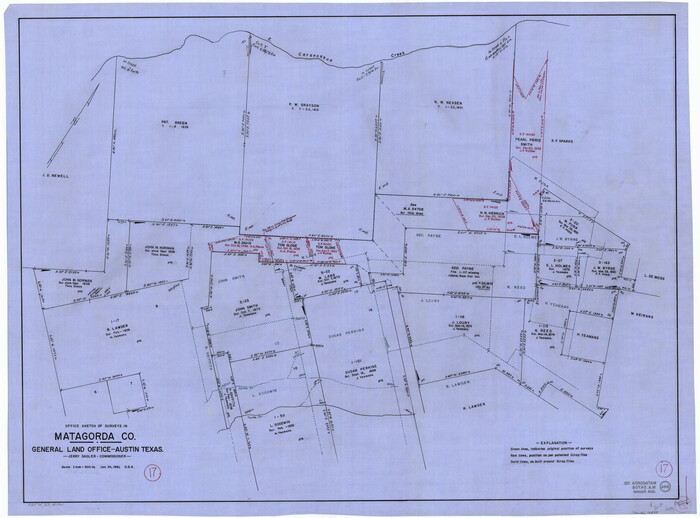 70875, Matagorda County Working Sketch 17, General Map Collection