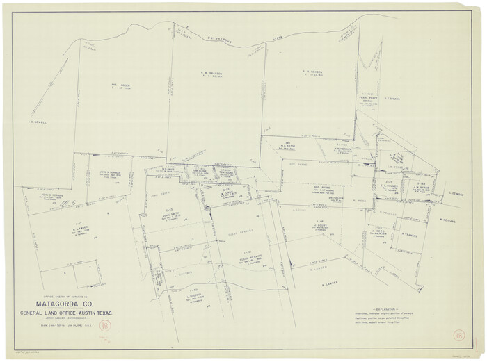 70876, Matagorda County Working Sketch 18, General Map Collection

