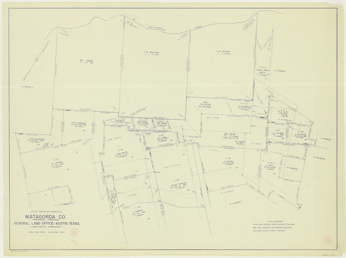 70876, Matagorda County Working Sketch 18, General Map Collection