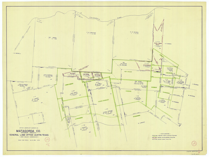 70877, Matagorda County Working Sketch 19, General Map Collection