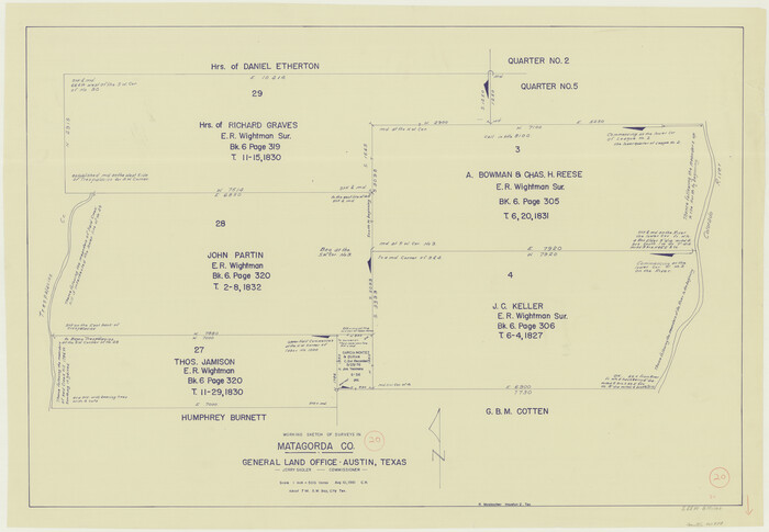70878, Matagorda County Working Sketch 20, General Map Collection