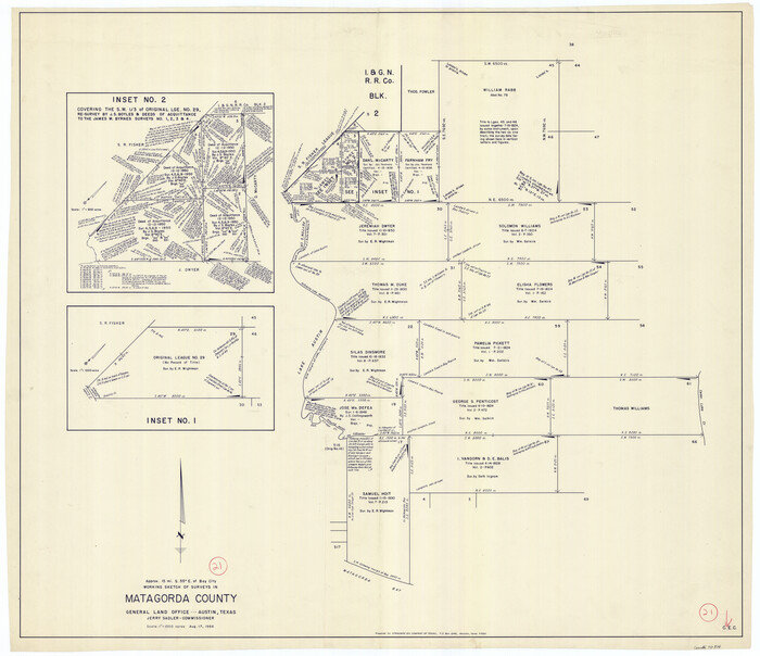 70879, Matagorda County Working Sketch 21, General Map Collection
