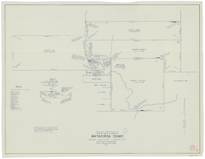70880, Matagorda County Working Sketch 22, General Map Collection