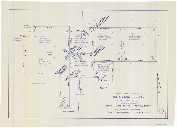 70883, Matagorda County Working Sketch 25, General Map Collection