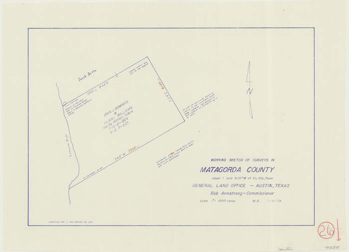 70884, Matagorda County Working Sketch 26, General Map Collection
