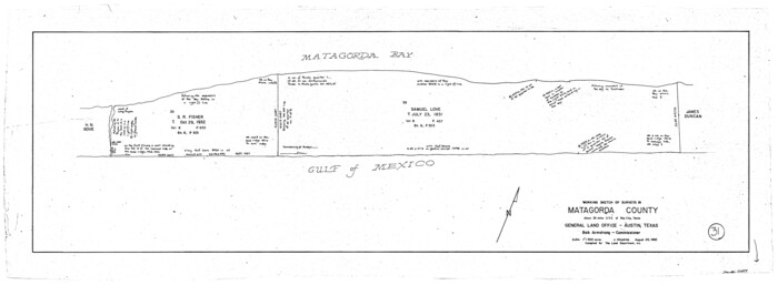 70889, Matagorda County Working Sketch 31, General Map Collection
