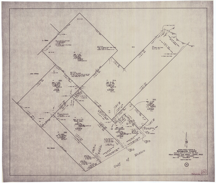70890, Matagorda County Working Sketch 32, General Map Collection