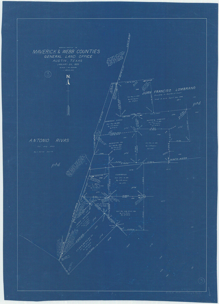 70895, Maverick County Working Sketch 3, General Map Collection