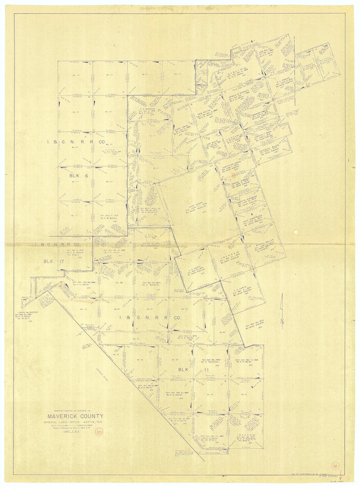 70902, Maverick County Working Sketch 10, General Map Collection