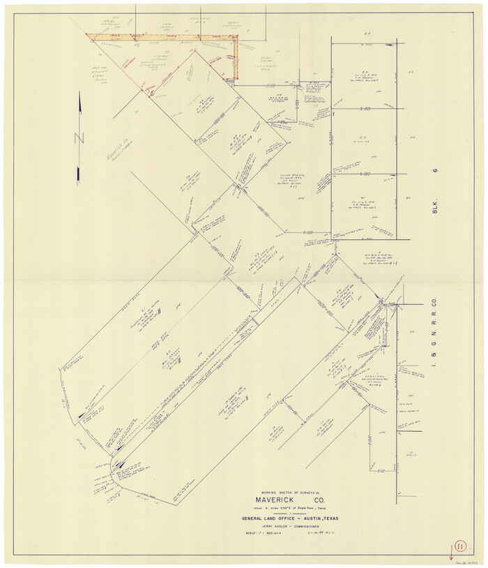 70903, Maverick County Working Sketch 11, General Map Collection
