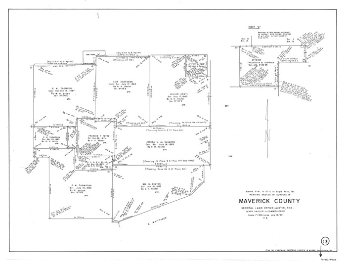 70905, Maverick County Working Sketch 13, General Map Collection
