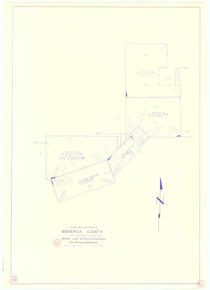 70908, Maverick County Working Sketch 16, General Map Collection