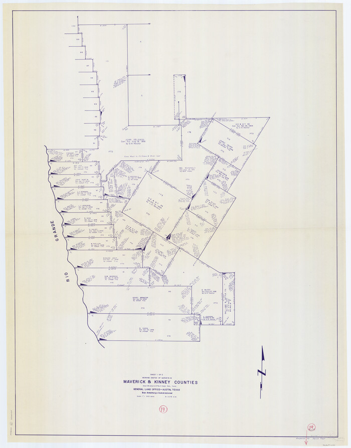 70911, Maverick County Working Sketch 19, General Map Collection