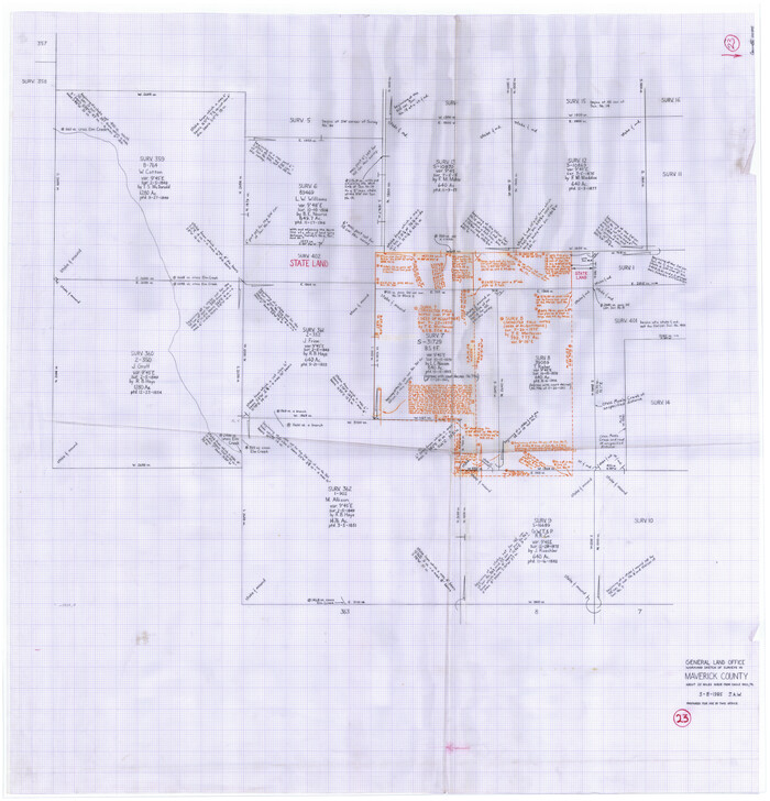 70915, Maverick County Working Sketch 23, General Map Collection
