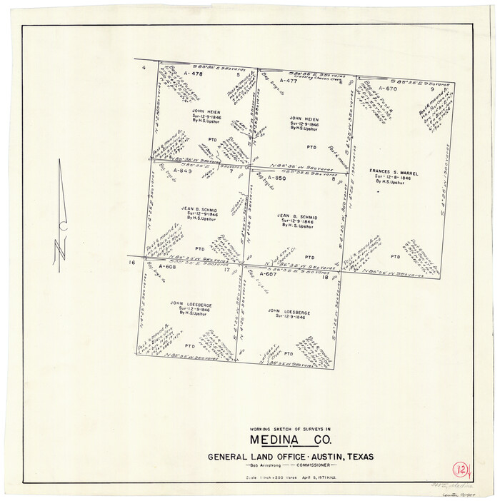 70927, Medina County Working Sketch 12, General Map Collection
