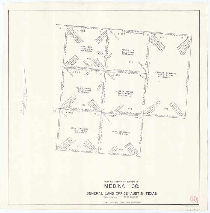 70927, Medina County Working Sketch 12, General Map Collection