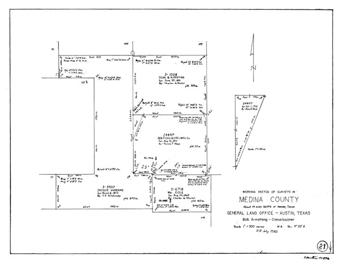 70936, Medina County Working Sketch 21, General Map Collection