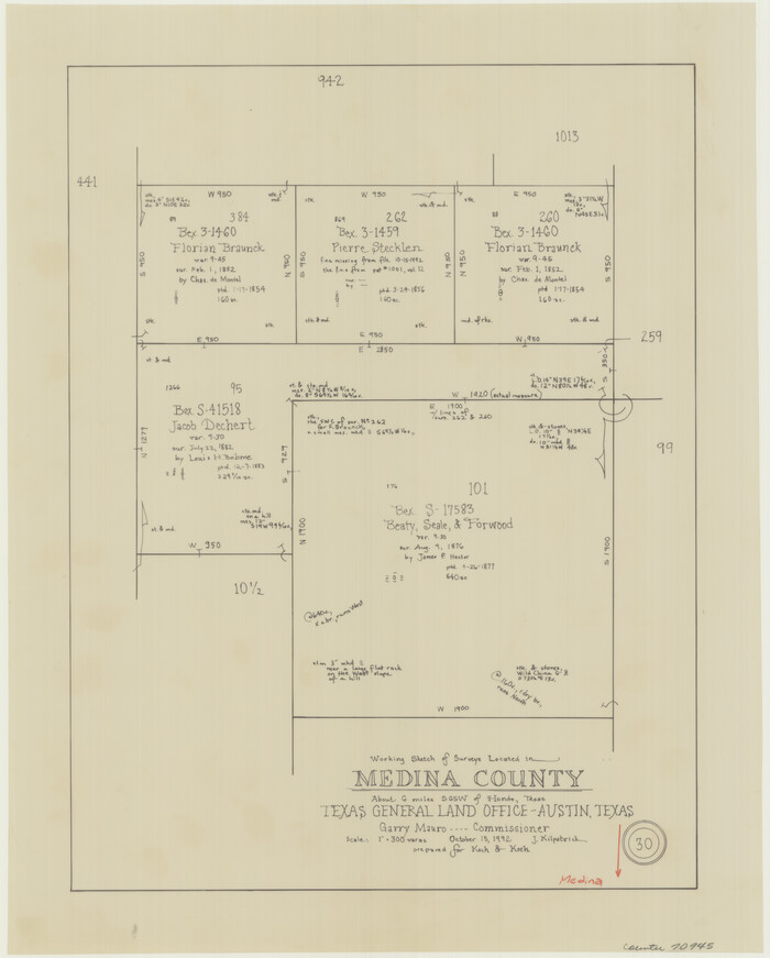 70945, Medina County Working Sketch 30, General Map Collection