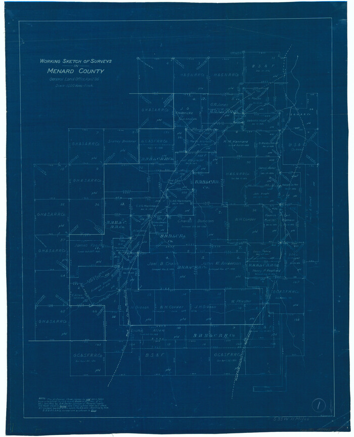 70948, Menard County Working Sketch 1, General Map Collection