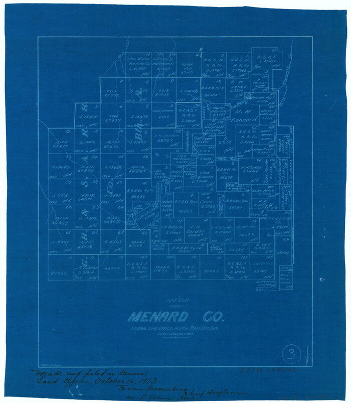 70950, Menard County Working Sketch 3, General Map Collection