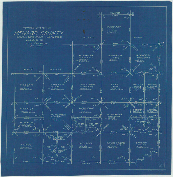 70956, Menard County Working Sketch 9, General Map Collection