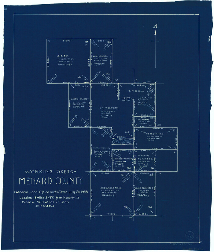 70957, Menard County Working Sketch 10, General Map Collection
