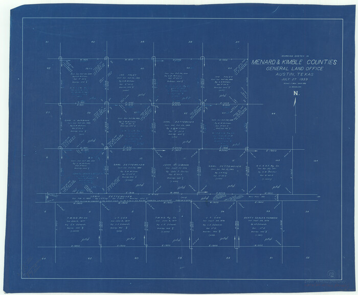 70959, Menard County Working Sketch 12, General Map Collection
