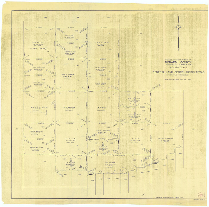 70965, Menard County Working Sketch 18, General Map Collection