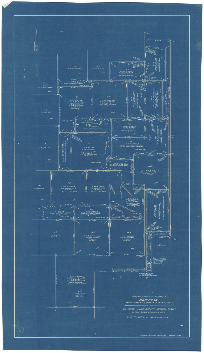 70971, Menard County Working Sketch 24, General Map Collection