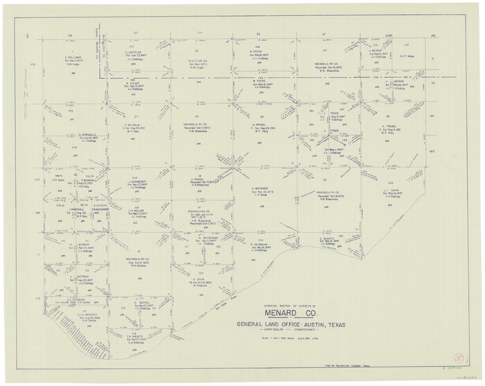 70973, Menard County Working Sketch 26, General Map Collection
