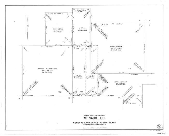 70976, Menard County Working Sketch 29, General Map Collection